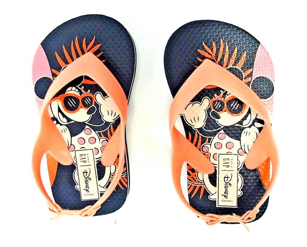 Mickey Mouse Baby Gap Toddler Girls Flip Flops Sandals Sz 6  Classic NWOT